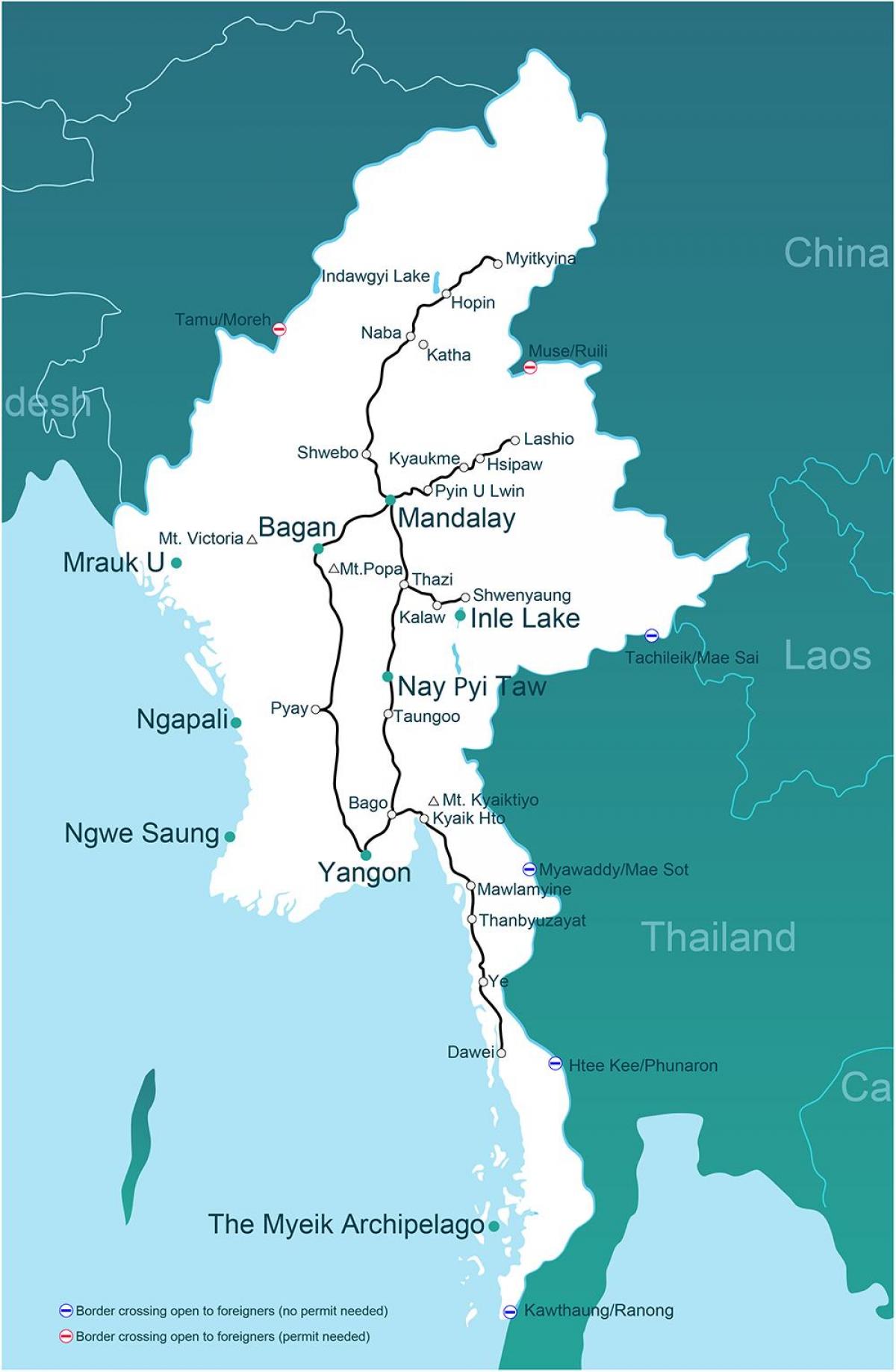 Myanmar rongi kaart