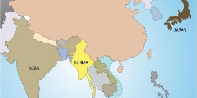 Myanmari maailma kaardil