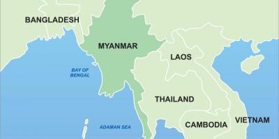 Myanmar kaardil aasia