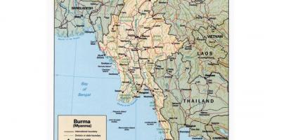 Kaart Myanmar linnad