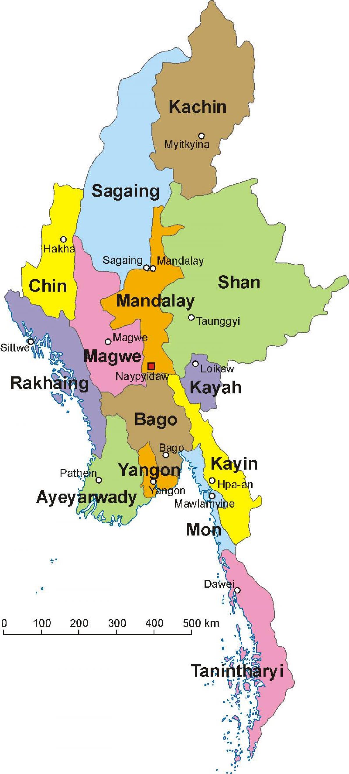 Myanmar kaardil foto