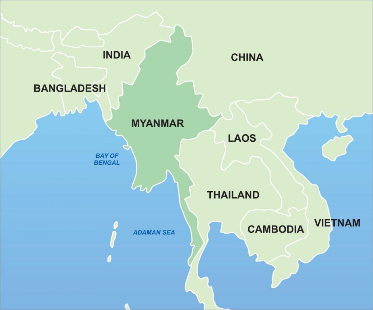 Myanmar kaardil aasia